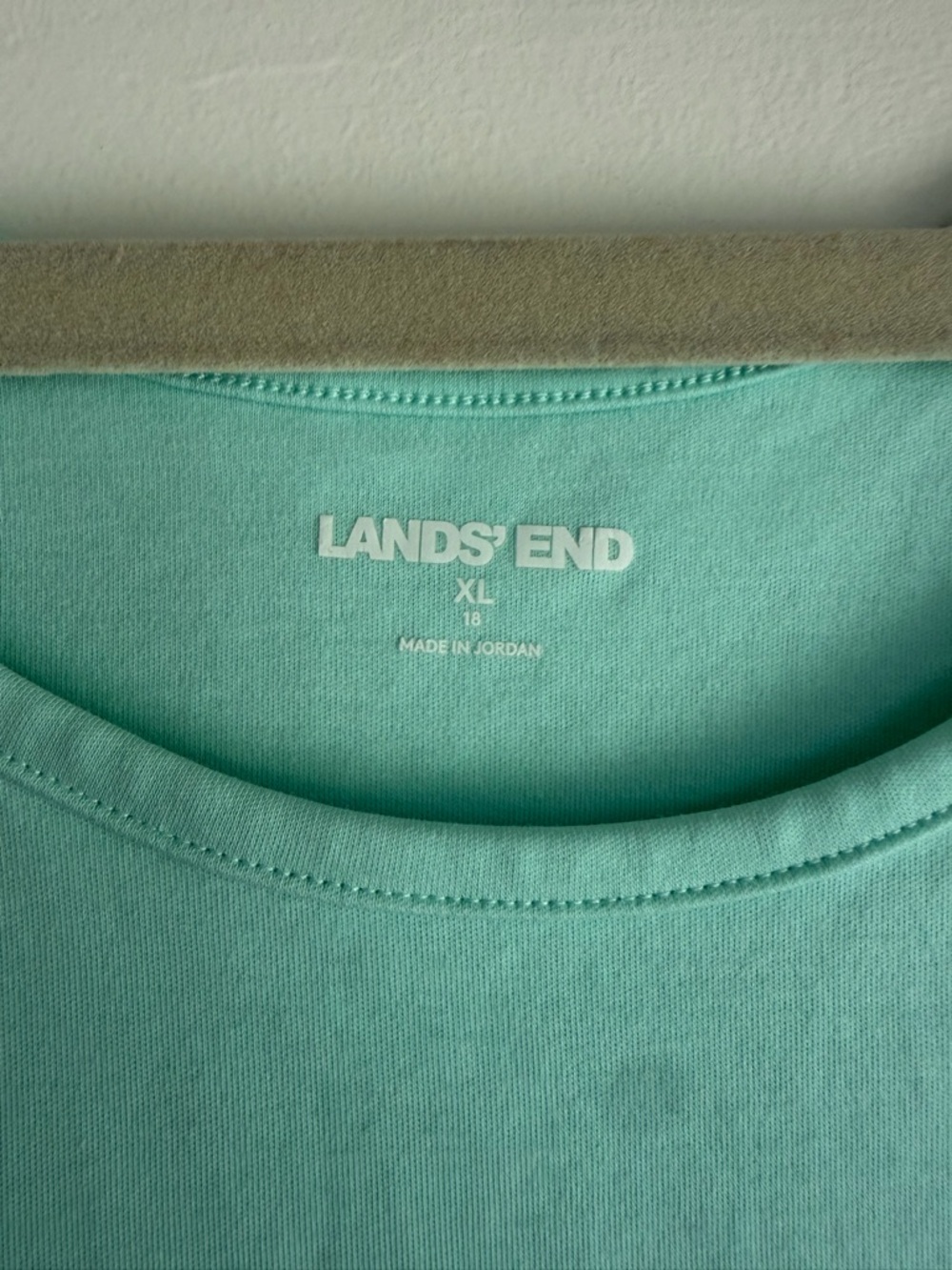 Lands' End Women's Mint Green 100% Cotton Tank Top Size XL - Picture 3 of 5